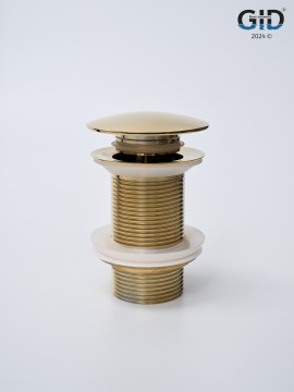 Донный клапан Gid без перелива G100 73301K золото 7x7x10