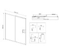 Душевая дверь City VDS-5CT130MT, 1300, хром, стекло текстурное