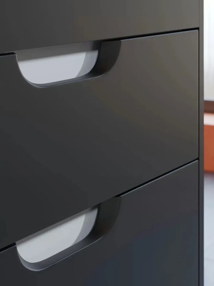 Тумба под раковину для ванной подвесная Uperwood Modul 61х44,4х55 см, чернаяатовая