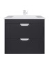 Тумба под раковину для ванной подвесная Uperwood Modul 61х44,4х55 см, чернаяатовая