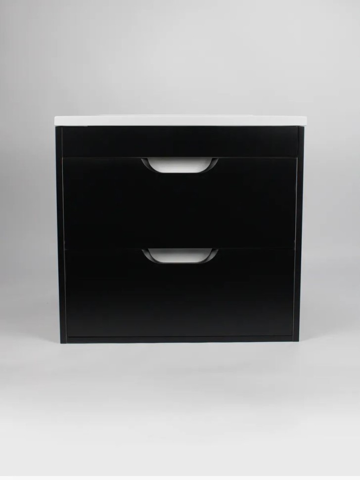 Тумба под раковину для ванной подвесная Uperwood Modul 61х44,4х55 см, чернаяатовая