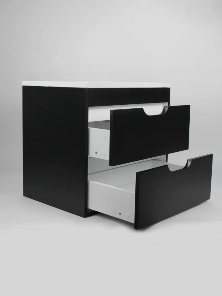 Тумба под раковину для ванной подвесная Uperwood Modul 61х44,4х55 см, чернаяатовая