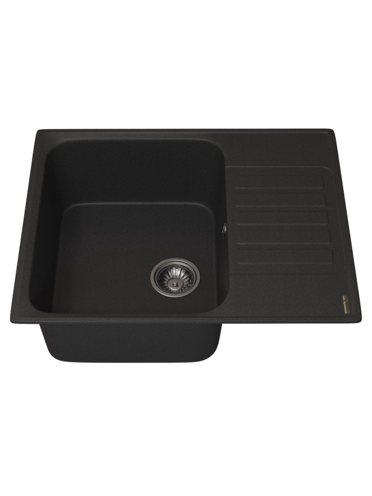 Кухонная мойка из искусственного камня Uperwood UPD-202, прямоугольная, цвет уголь
