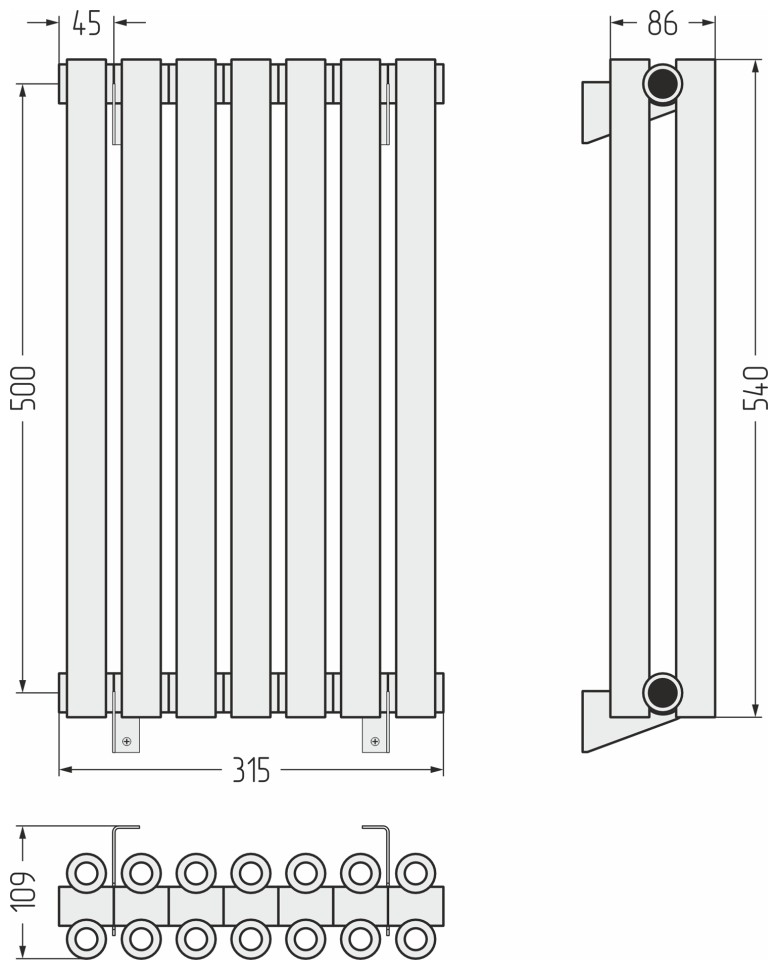 Эстет-00 500х315 7 секций
