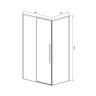 Душевой уголок Slim-N VSR-4SN8013CLG, 1300*800, брашированное золото, стекло прозрачное