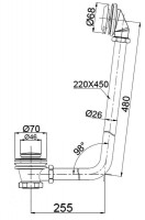 Слив-перелив для ВВ04/ВВ05/ВВ06 BB567-OVF-BRN, бронза