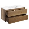 База под раковину Gio 100 подвесная, 2 выкатных ящика soft-close, T.Oak