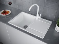 Смеситель для кухни Holstein, белый матовый, Ho212063-431(WH), Paulmark