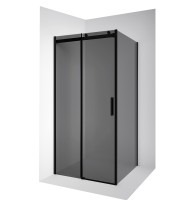 Душевое ограждение Ambassador Benefit 19022201HBB-110HBB (120х110х200) прямоугольник,черный,стекло тонированное,раздвижная,2 места