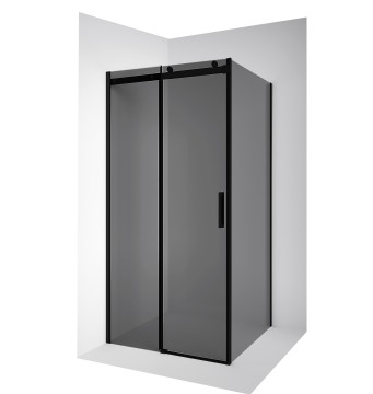Душевое ограждение Ambassador Benefit 19022201HBB-110HBB (120х110х200) прямоугольник,черный,стекло тонированное,раздвижная,2 места