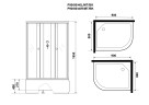 Душевая кабина Niagara Promo P90/80/40L/MT/BK (90х80х195) 4 места