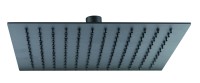 Душевая лейка ультратонкая Demm 30X30 см, латунь, чёрный матовый  