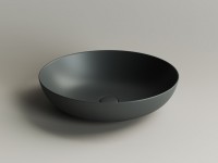 Умывальник чаша накладная овальная (цвет Темный Антрацит Матовый) Element 520x395x130мм