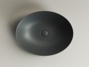 Умывальник чаша накладная овальная (цвет Темный Антрацит Матовый) Element 520x395x130мм