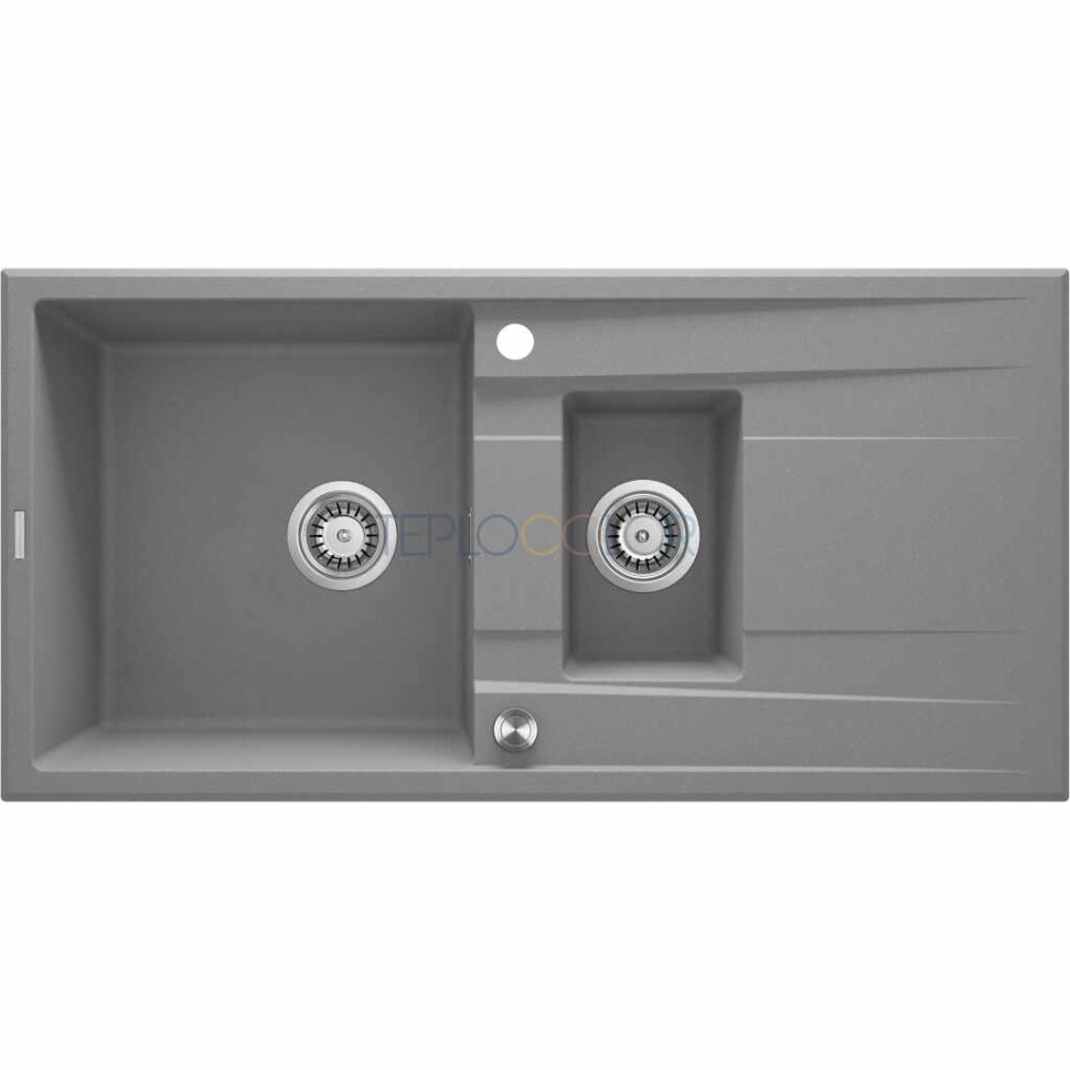 Гранитная мойка, 1.5-чаши с осушкой