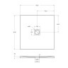 Душевой поддон из искусственного мрамора в комплекте с сифоном BelBagno UNO TRAY-MR-UNO-A-80-35-W-CR