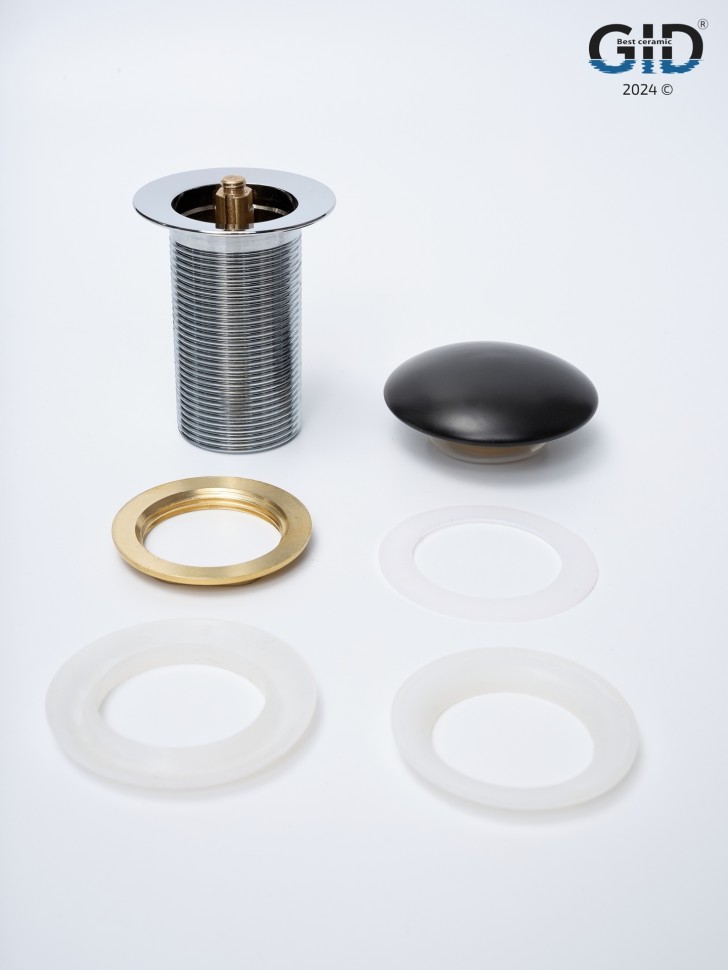 Донный клапан Gid без перелива Blm100 74402K черный матовый 7x7x10