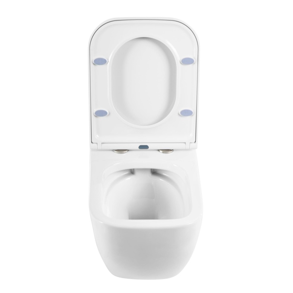 Унитаз подвесной безободковый c сиденьем BelBagno ALPINA BB10100CHR/SC