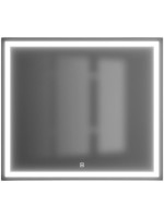 Зеркало для ванной с подсветкой Uperwood Tanos 90х80 см, прямоугольное, сенсор/антизапотевание/без рамы