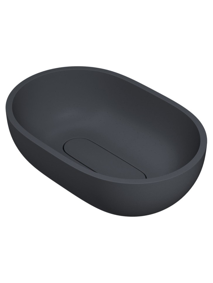 Раковина для ванной накладная Uperwood Arizona овальная, бетон, цвет графит