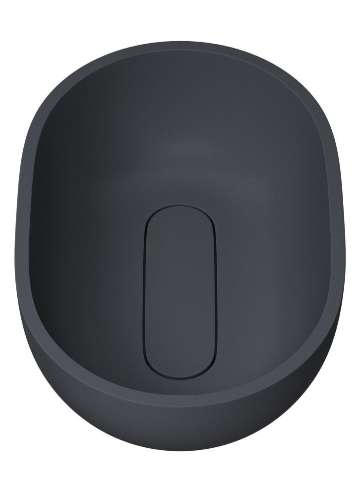 Раковина для ванной накладная Uperwood Arizona овальная, бетон, цвет графит