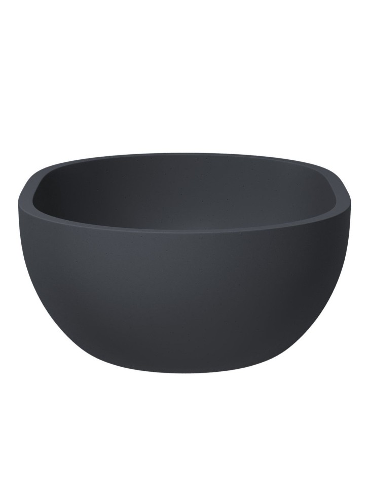 Раковина для ванной накладная Uperwood Arizona овальная, бетон, цвет графит