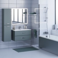 Тумба под раковину Uperwood Foster 90 см, серый графит