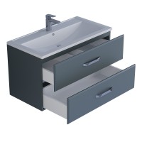 Тумба под раковину Uperwood Foster 90 см, серый графит
