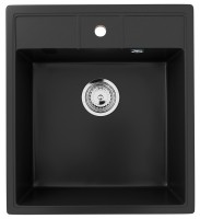 Кухонная мойка из искусственного камня Uperwood Симпл (Simple) UPD-305-344, ультра-черная