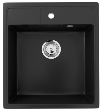 Кухонная мойка из искусственного камня Uperwood Симпл (Simple) UPD-305-344, ультра-черная