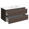 База под раковину Gio 100 подвесная, 2 выкатных ящика soft-close, R.Oak