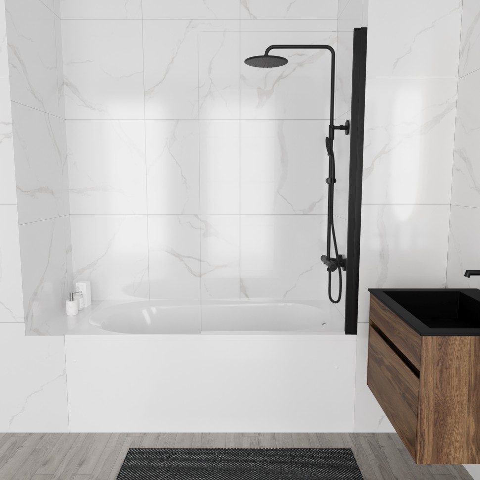 Ванна акриловая Vincea VBT-2B150-FR с каркасом 1500*700*480, пристенная, цвет белый