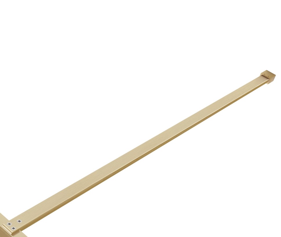 Душевая перегородка Walk-In VSW-1HP120GWBG, 1200*2000,браш.золото, стекло ламинир. с золотыми нитями