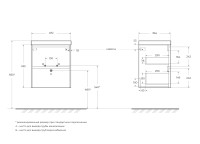 База под раковину подвесная BelBagno PIETRA MINI-500-2C-SO-BL Bianco Lucido
