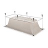 Ванна BERGES акриловая NELU 180x80 с каркасом
