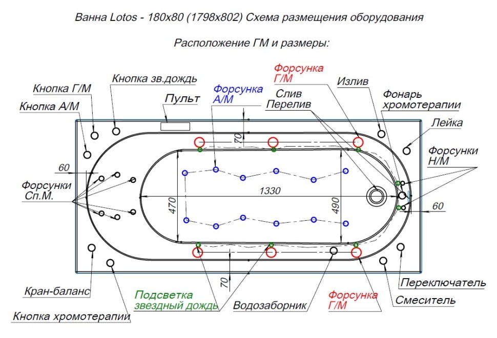 Акриловая ванна Aquanet Lotos 180x80 (с каркасом)