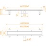 Душевой трап RGW SDR-34-60 линейный 60 см хром 50 мм (d слива) на ножках (64213460-01)