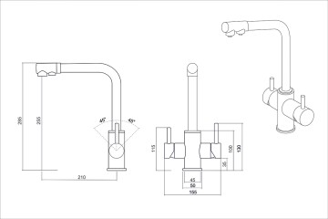 Смеситель OULIN OL-8021 OL-8021