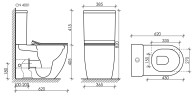 Напольный пристенный унитаз Metropol Rimless CN4001