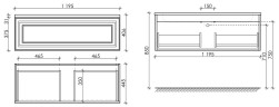 Тумба подвесная SANCOS Very 1195х445х406, c одним ящиком оснащенным доводчиками, Bianco , арт.VR120W