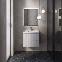 AQM900160WH &quot;S1&quot; тумба под умывальник подвесная 60 см., цвет белый глянец.