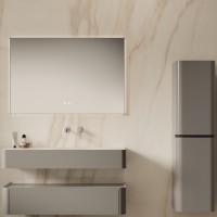 База под раковину Vincea  Caprise 1200 подвесная, 1 выкатной ящик soft close, светло-серый матовый
