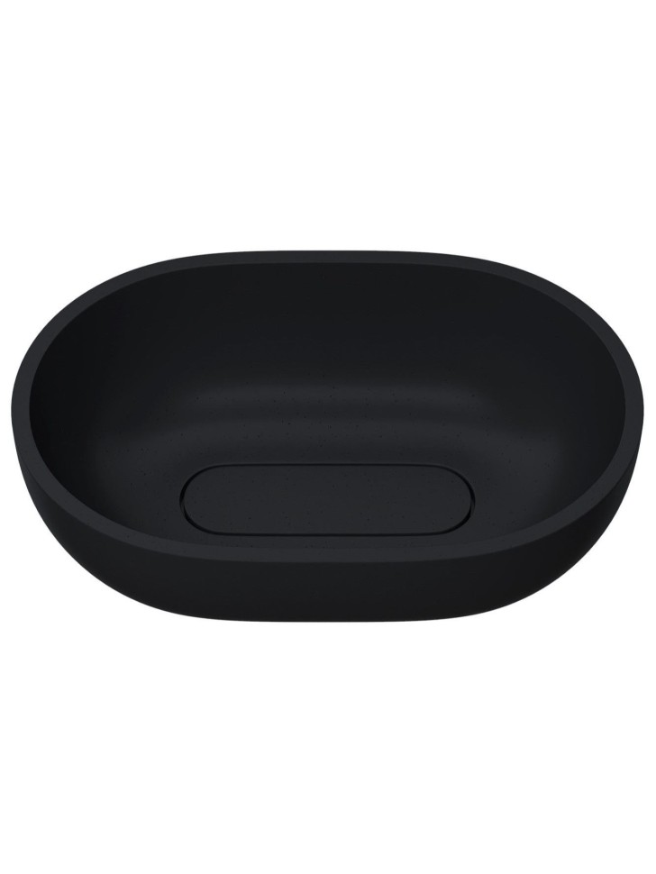 Раковина для ванной накладная Uperwood Arizona овальная, бетон, цвет черный