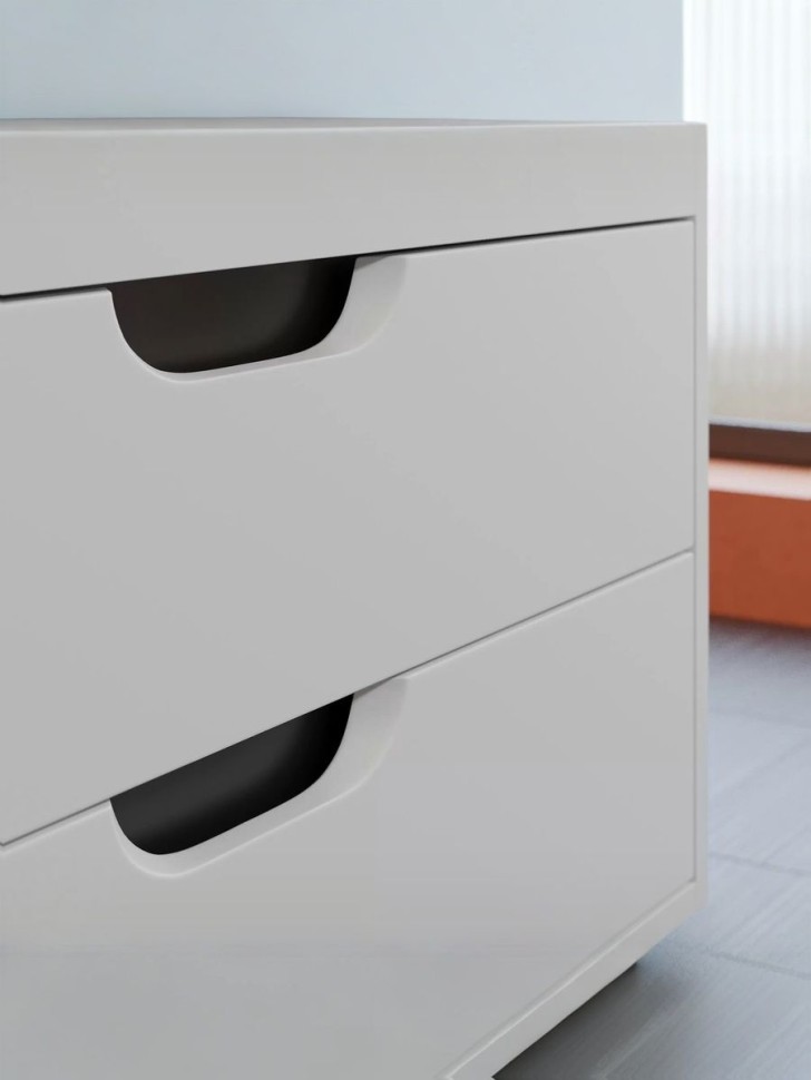 Тумба под раковину для ванной подвесная Uperwood Modul 75х44,4х55 см, белая/графит