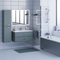 Тумба под раковину Uperwood Foster 100 см, серый графит