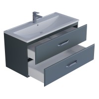 Тумба под раковину Uperwood Foster 100 см, серый графит
