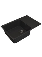 Кухонная мойка из искусственного камня Uperwood UPD-400, прямоугольная, цвет уголь