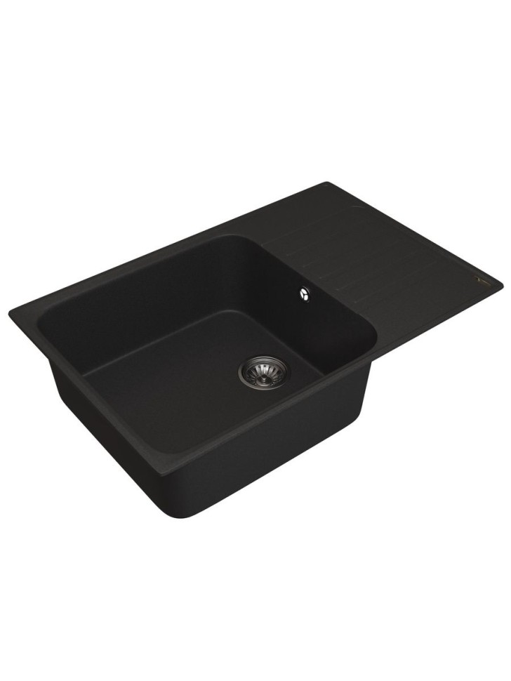 Кухонная мойка из искусственного камня Uperwood UPD-400, прямоугольная, цвет уголь