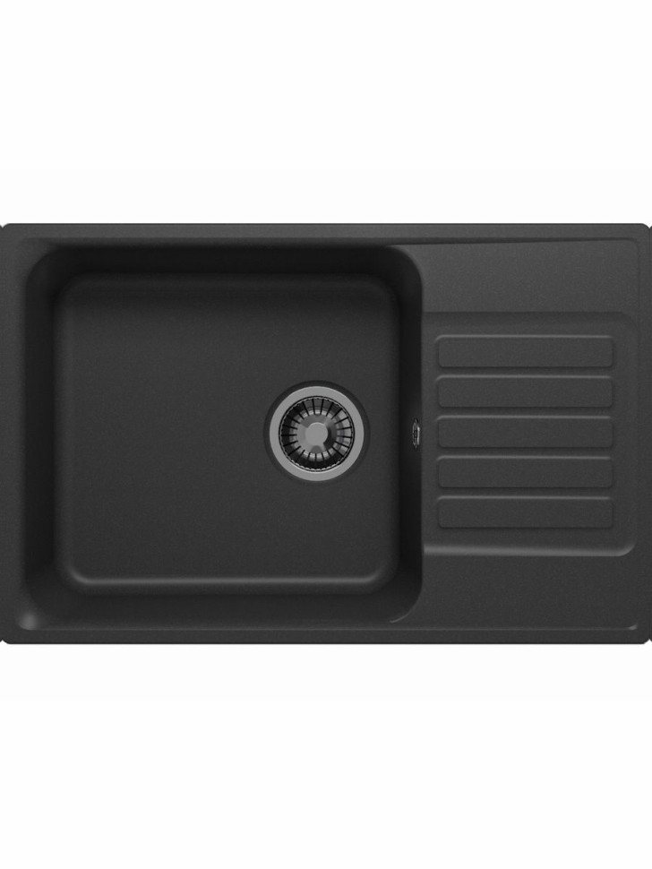 Кухонная мойка из искусственного камня Uperwood UPD-400, прямоугольная, цвет уголь