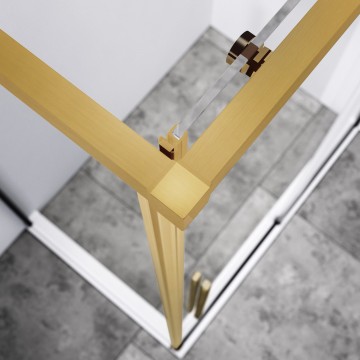 Душевой уголок Слим-Н (Slim-N) VSR-4SN9013CLG, 1300*900, брашированное золото, стекло прозрачное
